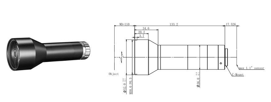DTCA Series High Performance Bi-Telecentric Lenses